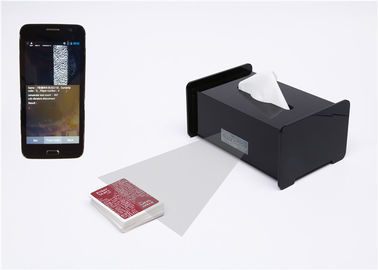 Scanner de carte de tisonnier de caméra de boîte de tissu, cartes marquées de jeu de code barres trichant des dispositifs