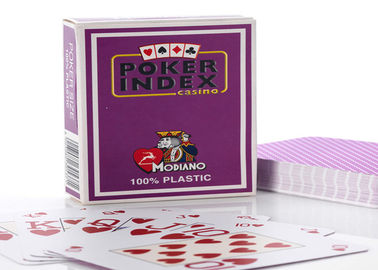 Cartes marquées de tisonnier de Modiano d'index en plastique de tisonnier pour des jeux de casino