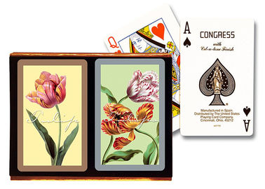 Cartes de jeu traitées marquées par congrès de plastique d'encre invisible de paquets de cartes de jeu