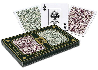 Cartes de jeu marquées par jacquard en plastique de 100% KEM 2 plate-formes réglées pour la fraude de tisonnier